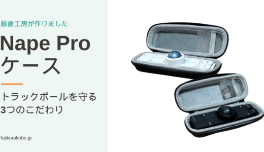 藤倉工房のNape Proケースに白と黒のNape Proを入れた写真